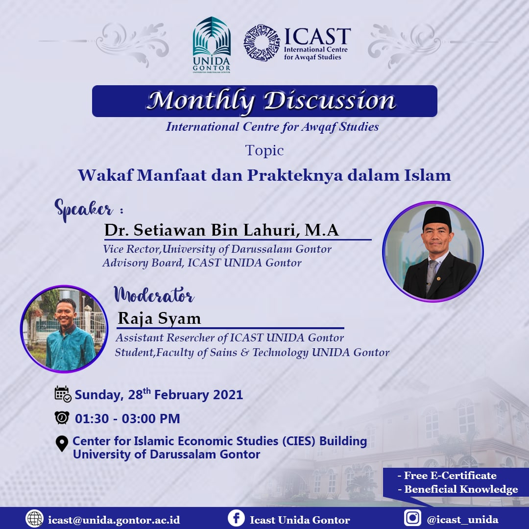 icast-weekly-discussion-wakaf-manfaat-dan-prakteknya-dalam-islam